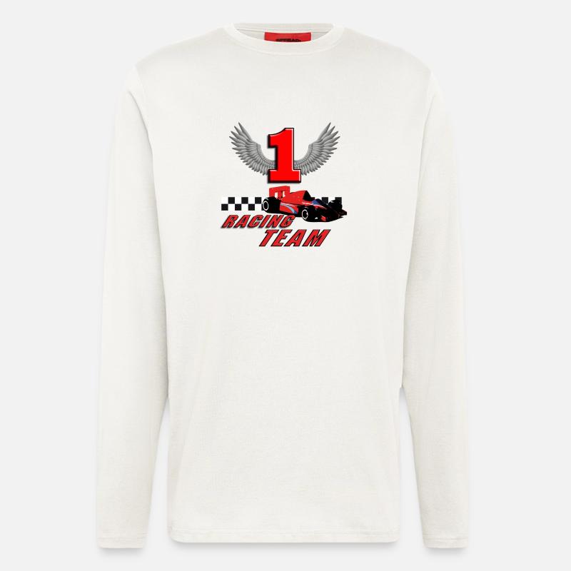 car_racer_a - Longsleeve - made by SPREAD  - OFF WHITE