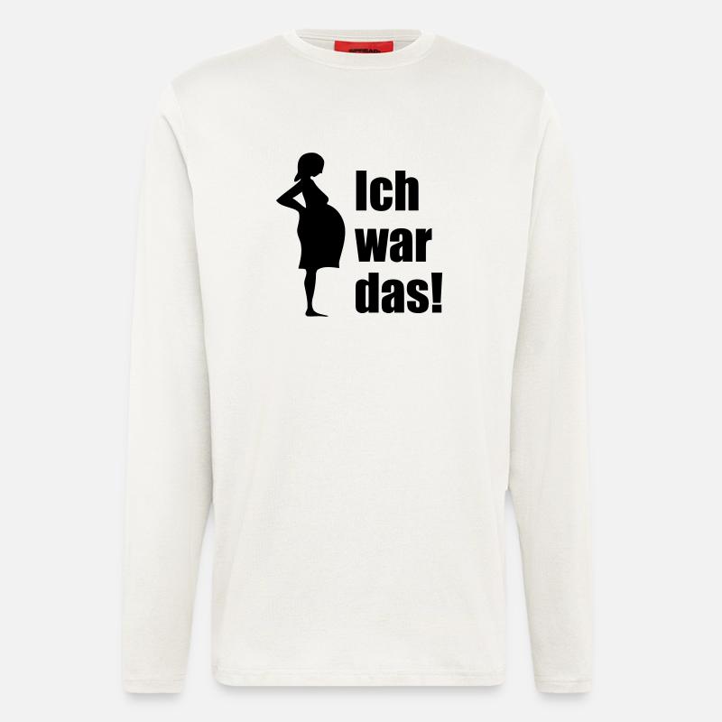 Schwanger - ich war das - Longsleeve - made by SPREAD  - OFF WHITE