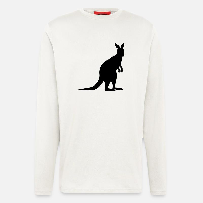 kangaroo animal - Langarmshirt - made by SPREAD  - OFF WHITE