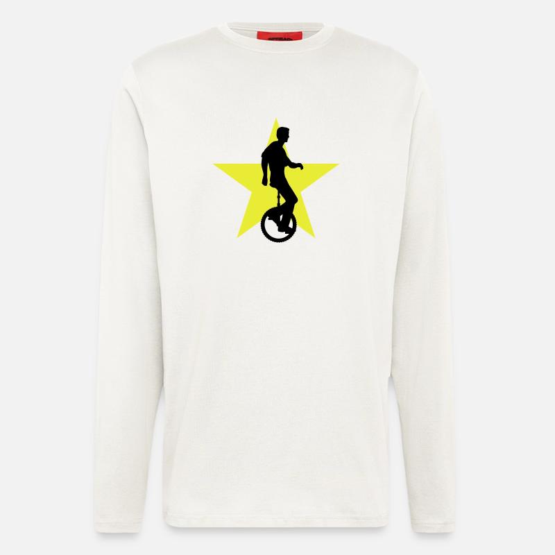 einradfahrer_2c - Longsleeve - made by SPREAD  - OFF WHITE
