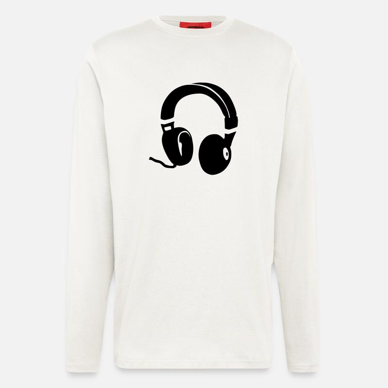 Kopfhörer - Langarmshirt - made by SPREAD  - OFF WHITE
