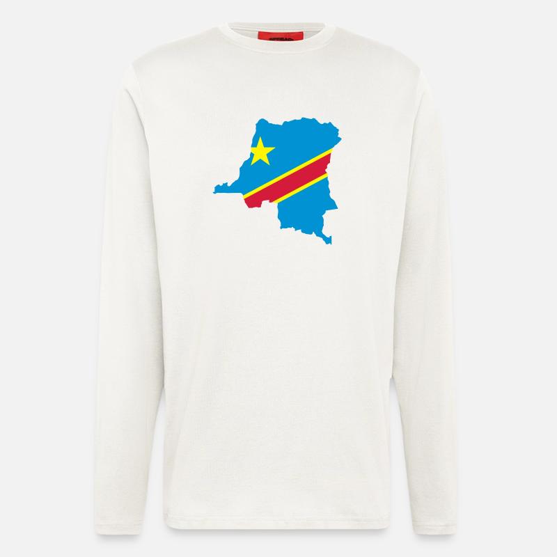 Kongo Map - Langarmshirt - made by SPREAD  - OFF WHITE