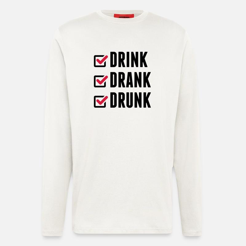drink_drank_drunk_cc2 - Langarmshirt - made by SPREAD  - OFF WHITE