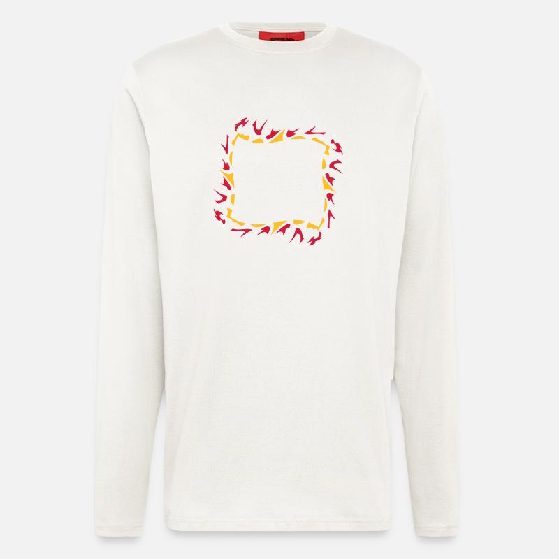 Abstract fire flame frame - Longsleeve - made by SPREAD  - OFF WHITE