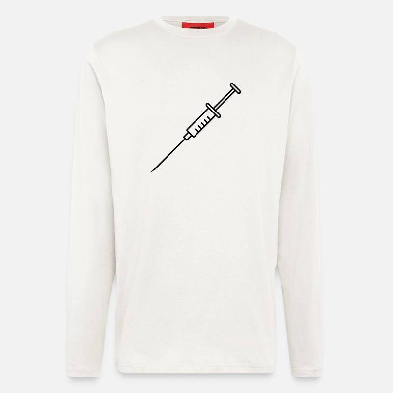 Syringe / Spritze / Seringue / Jeringa / Siringa - Longsleeve - made by SPREAD  - OFF WHITE
