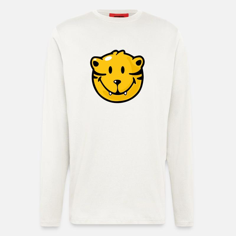 Smiley Tiger - Langarmshirt - made by SPREAD  - OFF WHITE