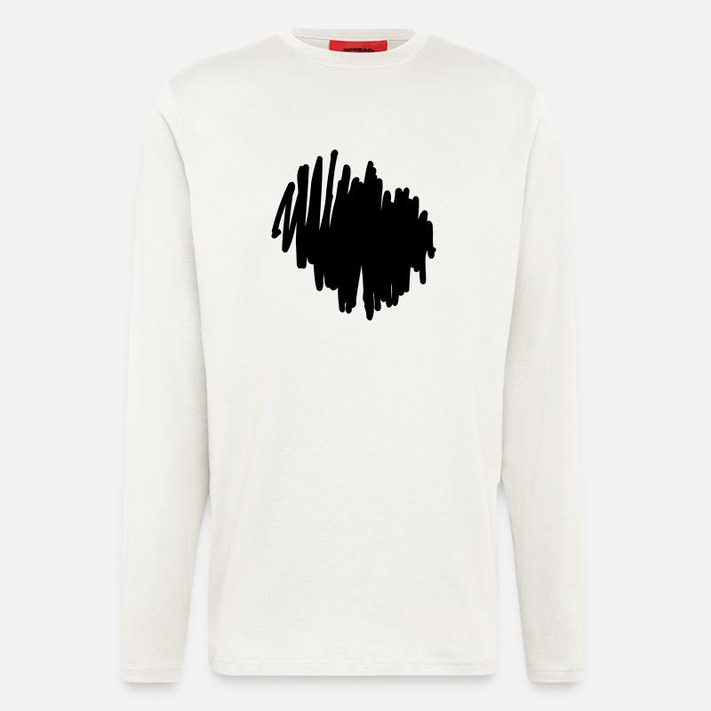 Scribble Gekritzel Hintergrund - Longsleeve - made by SPREAD  - OFF WHITE