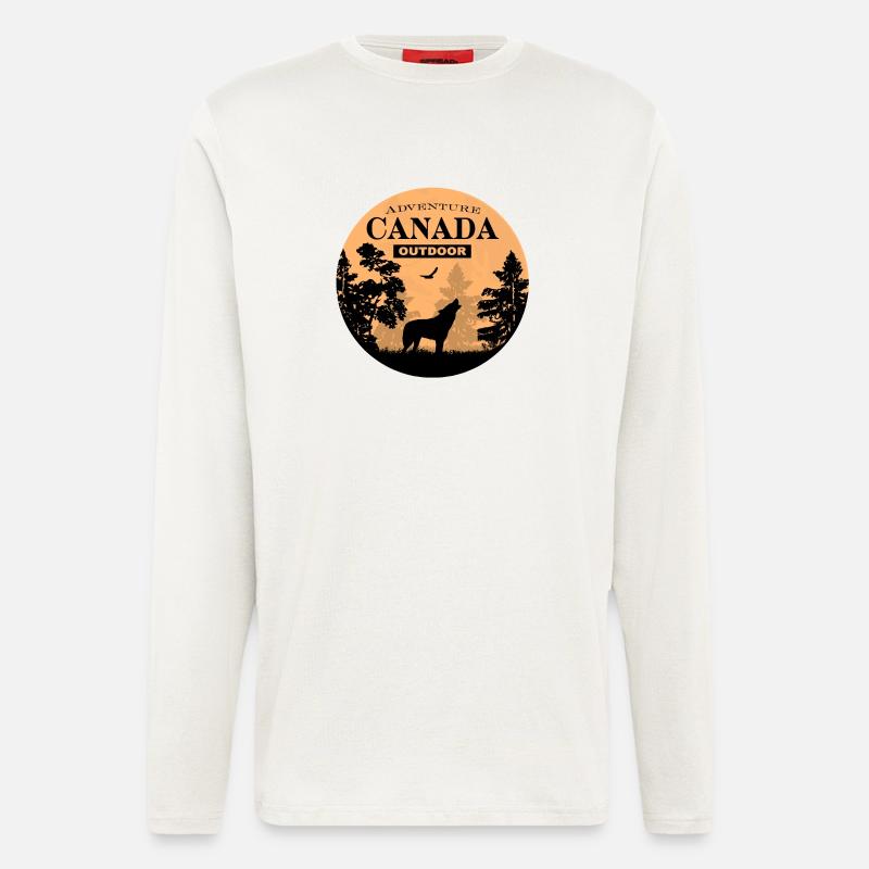 Canada - Wolf - Langarmshirt - made by SPREAD  - OFF WHITE