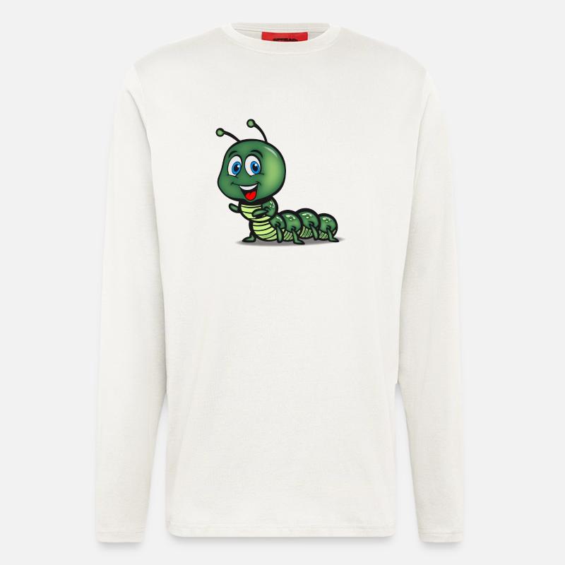 raupe süss kind - Langarmshirt - made by SPREAD  - OFF WHITE