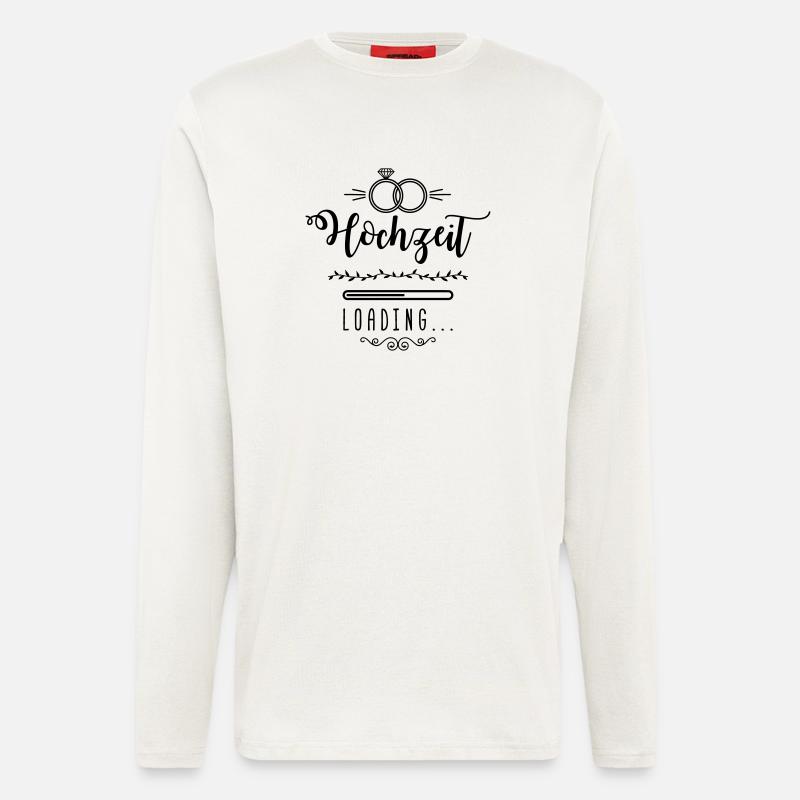 hochzeit loading ring wedding - Langarmshirt - made by SPREAD  - OFF WHITE