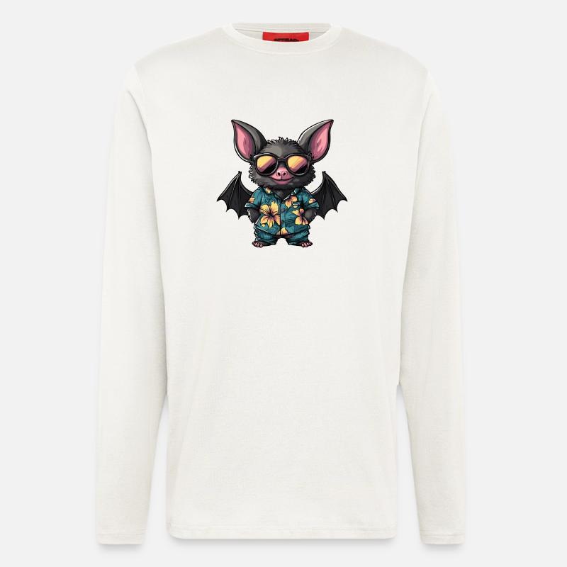 Fledermaus Cool Sommer - Langarmshirt - made by SPREAD  - OFF WHITE