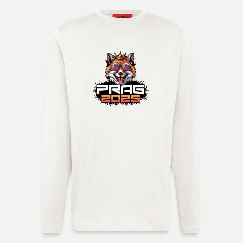 Prag 2025 Party Fuchs - Langarmshirt - made by SPREAD - OFF WHITE