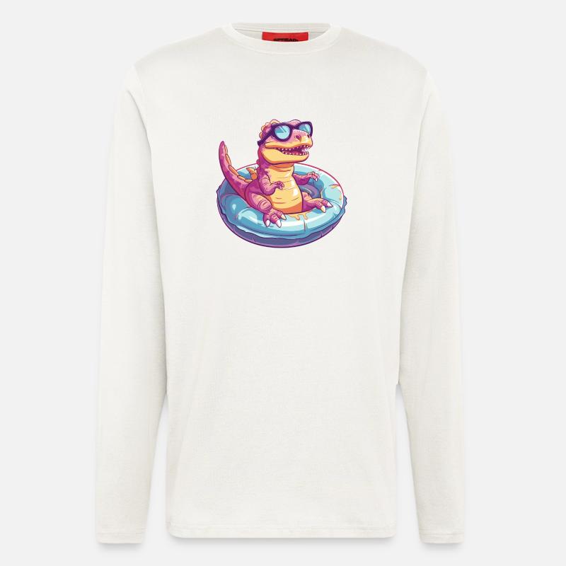 Dinosaur T-Rex Comic Cool - Longsleeve - made by SPREAD  - OFF WHITE