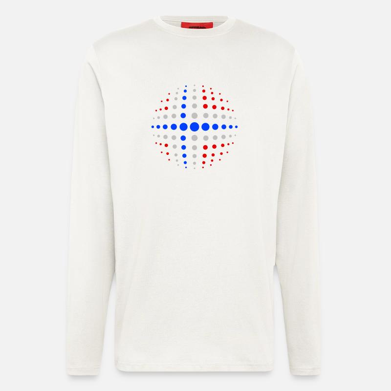 geo_dotsphere_norway_3c02 - Langarmshirt - made by SPREAD  - OFF WHITE