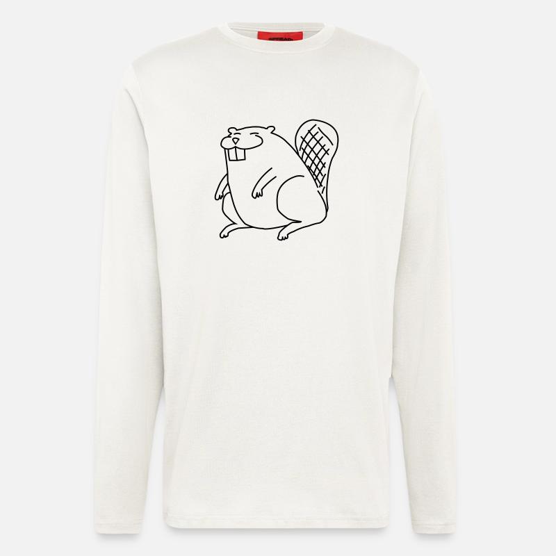 Trash Beaver - Langarmshirt - made by SPREAD  - OFF WHITE