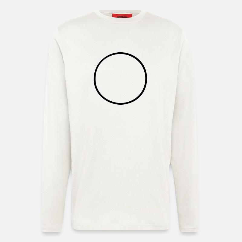 Runder Kreis 1 dünn - Langarmshirt - made by SPREAD  - OFF WHITE