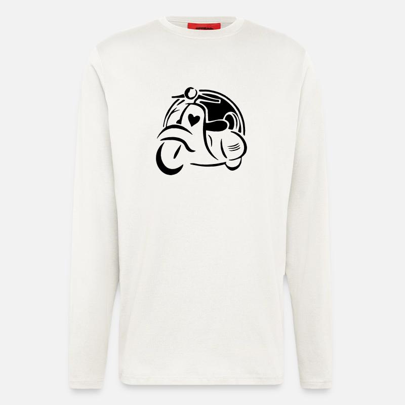 Motorroller - Langarmshirt - made by SPREAD  - OFF WHITE