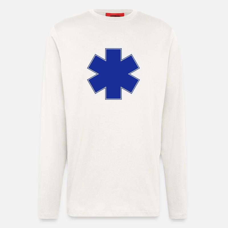 ambulancier_logo - Langarmshirt - made by SPREAD  - OFF WHITE