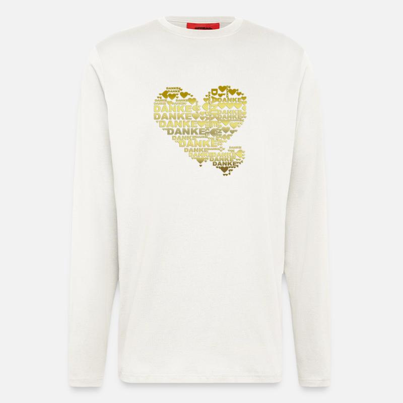 DANKE - Doppelherz - Langarmshirt - made by SPREAD  - OFF WHITE