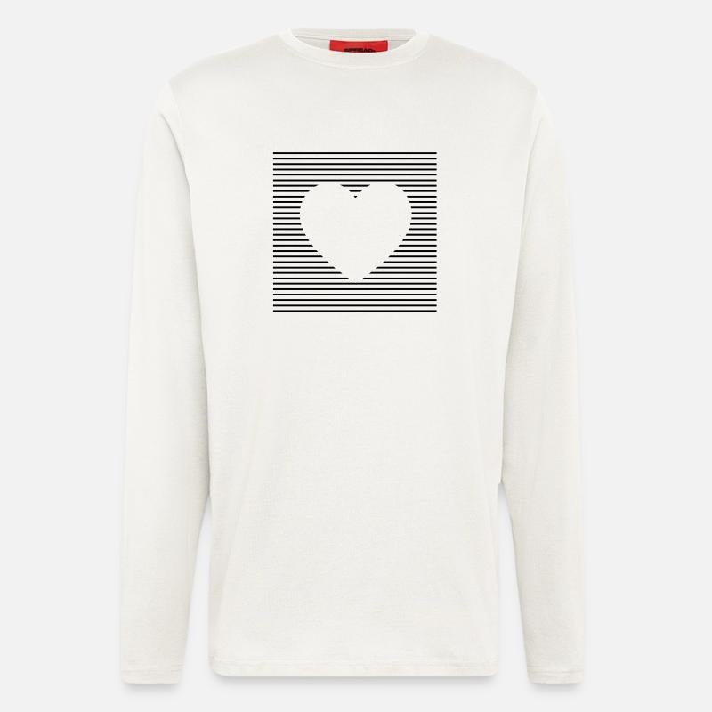 Herz - Langarmshirt - made by SPREAD  - OFF WHITE