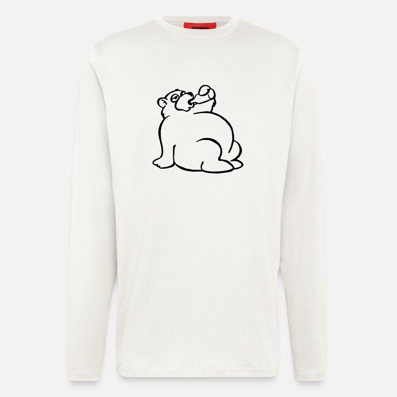 Saufbär - Longsleeve - made by SPREAD  - OFF WHITE