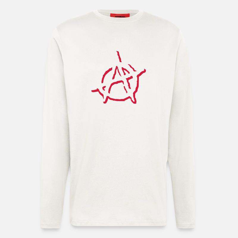 Anarchy A - Langarmshirt - made by SPREAD  - OFF WHITE