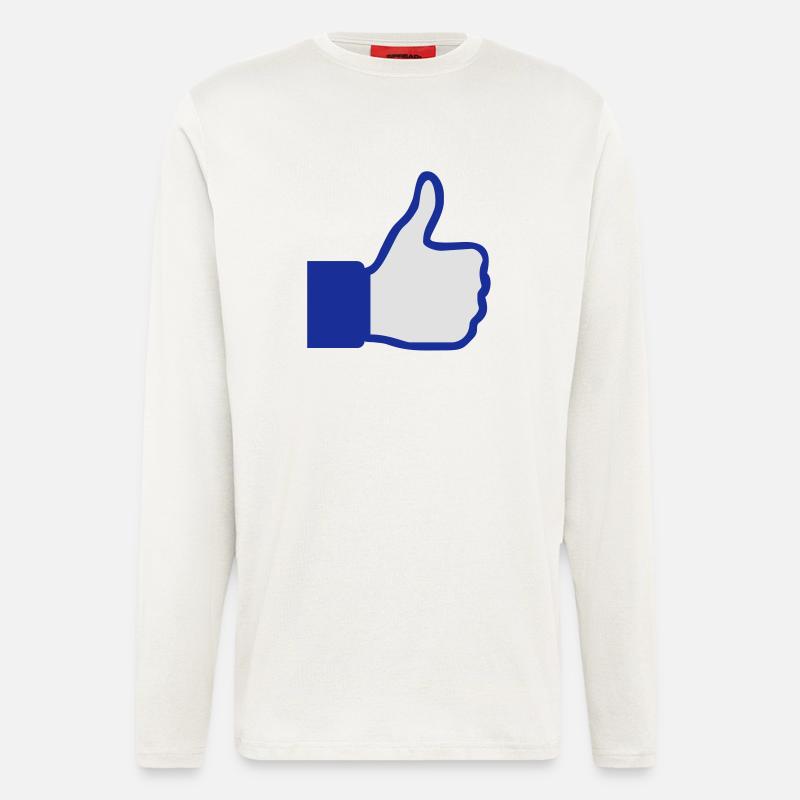social network button - Langarmshirt - made by SPREAD  - OFF WHITE