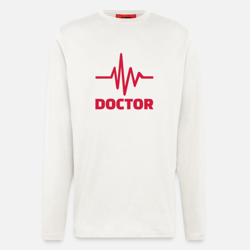 Doctor - Manches longues bio décontracté fabriqué en UE - OFF WHITE