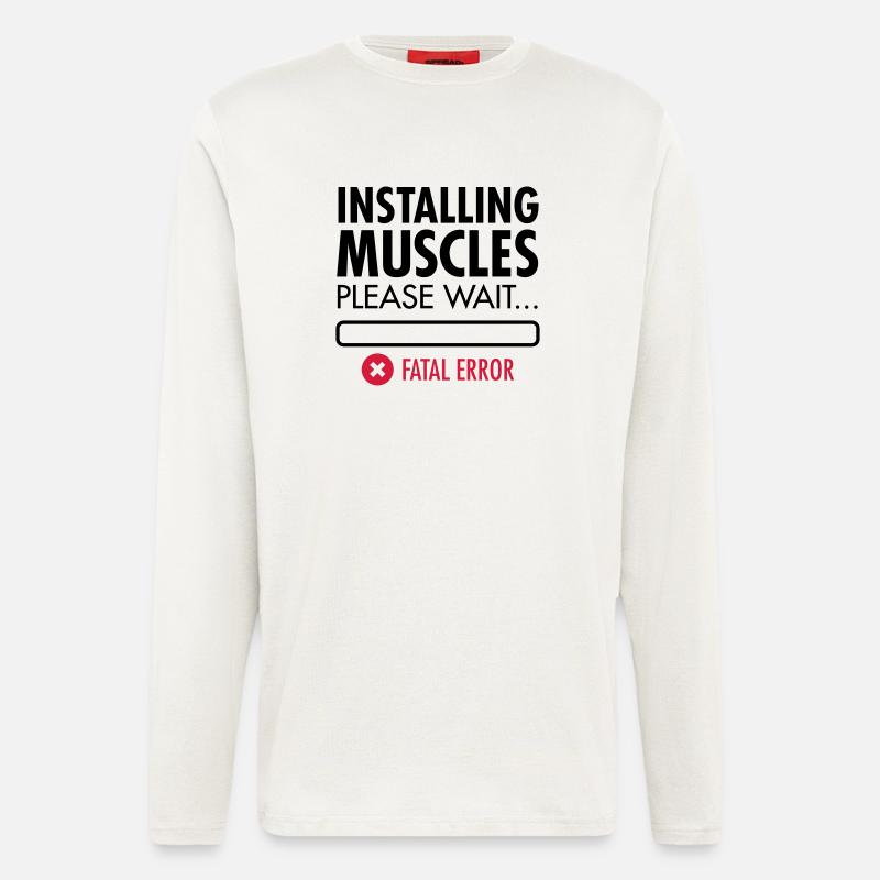 Installing Muscles (Fatal Error) - Langarmshirt - made by SPREAD  - OFF WHITE