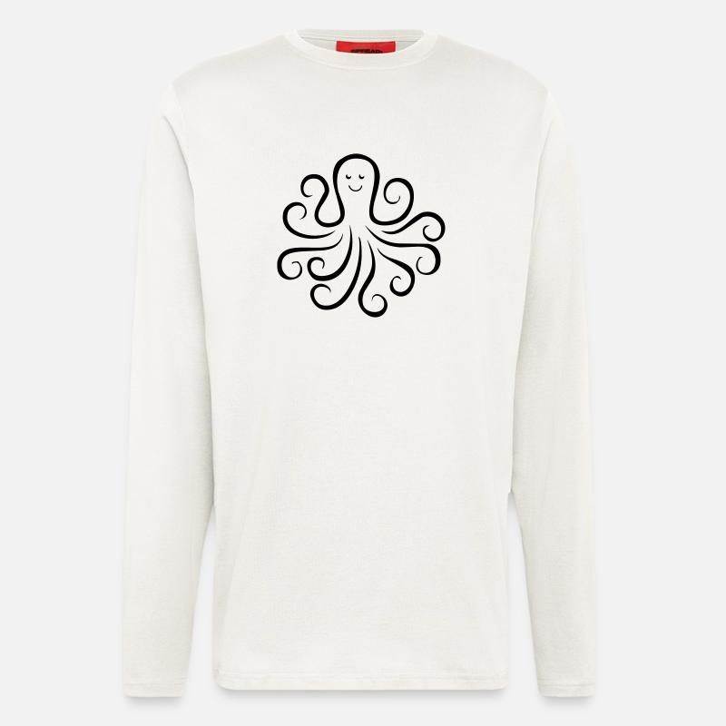 krake_01 - Langarmshirt - made by SPREAD  - OFF WHITE