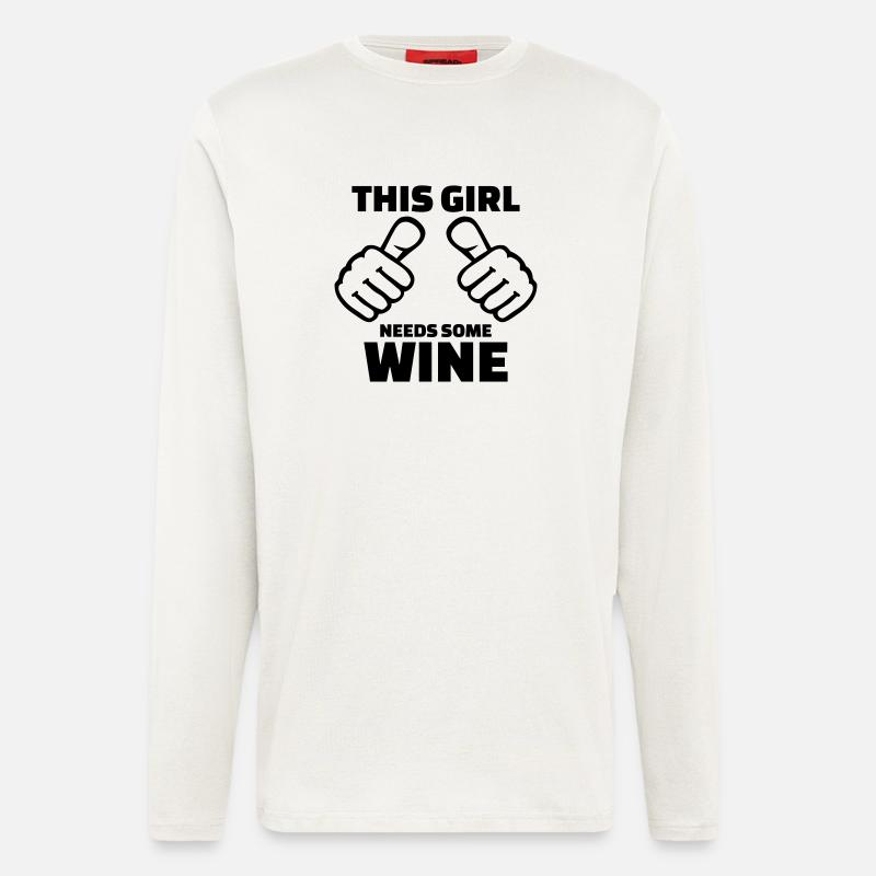 Wein - Langarmshirt - made by SPREAD  - OFF WHITE