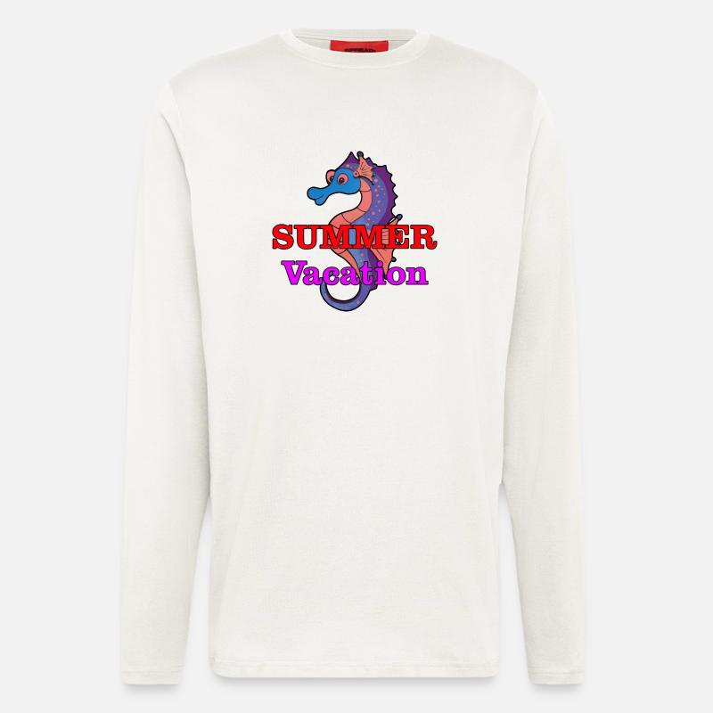 Seepferdchen - Langarmshirt - made by SPREAD  - OFF WHITE