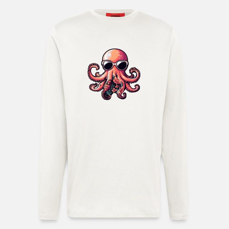 Octopus Comic Holiday - Longsleeve - made by SPREAD  - OFF WHITE