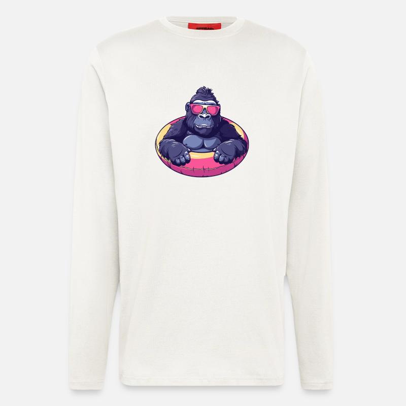 Gorilla Comic Cool - Langarmshirt - made by SPREAD - OFF WHITE