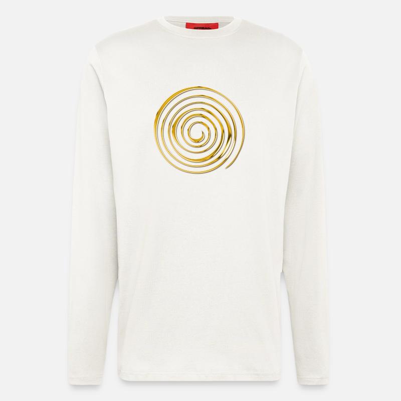 Spiral 3D GOLD - Longsleeve - made by SPREAD  - OFF WHITE