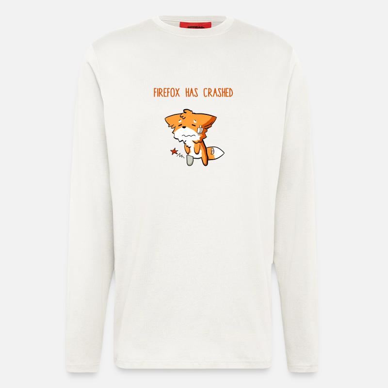 Firefox has crashed funny - Langarmshirt - made by SPREAD  - OFF WHITE