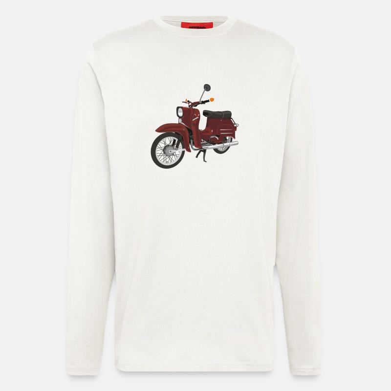 Simson Schwalbe - Manches longues bio décontracté fabriqué en UE - OFF WHITE