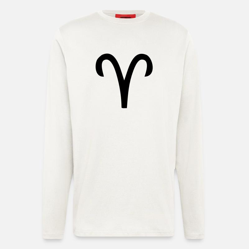 Tierkreiszeichen widder - Langarmshirt - made by SPREAD  - OFF WHITE