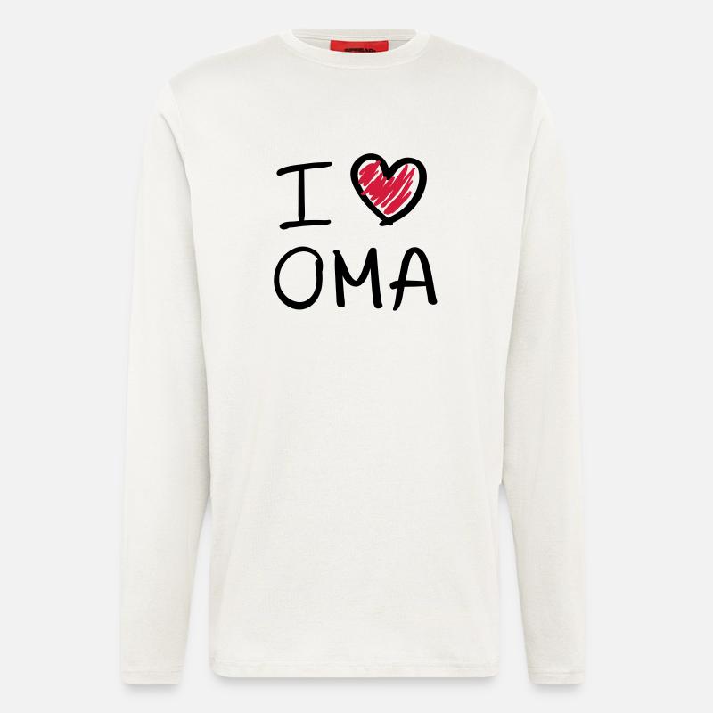 I love Oma - Langarmshirt - made by SPREAD - OFF WHITE