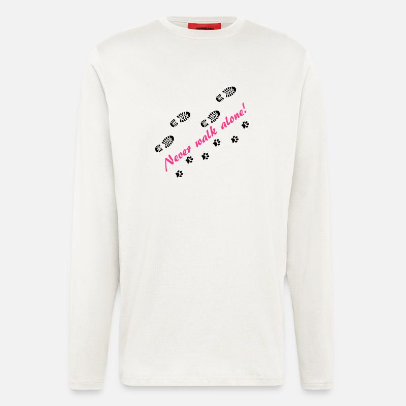 Never walk alone - Langarmshirt - made by SPREAD  - OFF WHITE