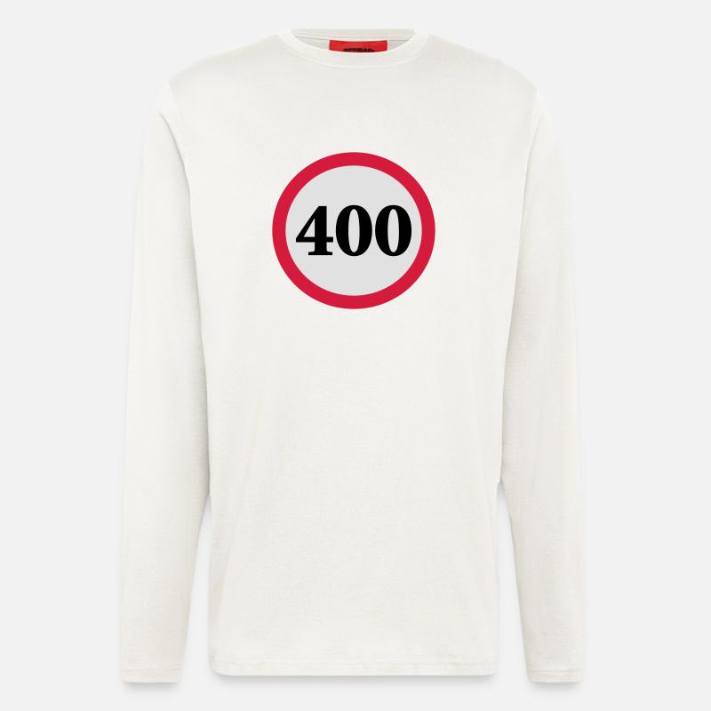 geschwindigkeitstafel_400 - Langarmshirt - made by SPREAD  - OFF WHITE