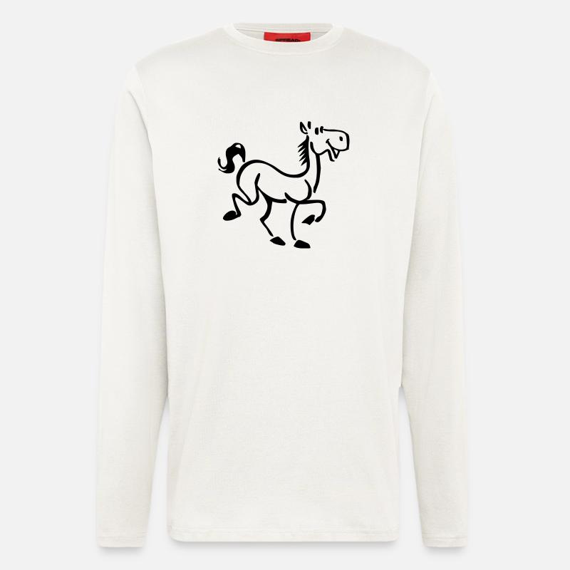 Pferd - Langarmshirt - made by SPREAD - OFF WHITE