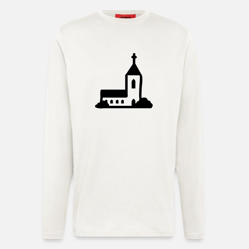 Kirche - line - Langarmshirt - made by SPREAD  - OFF WHITE