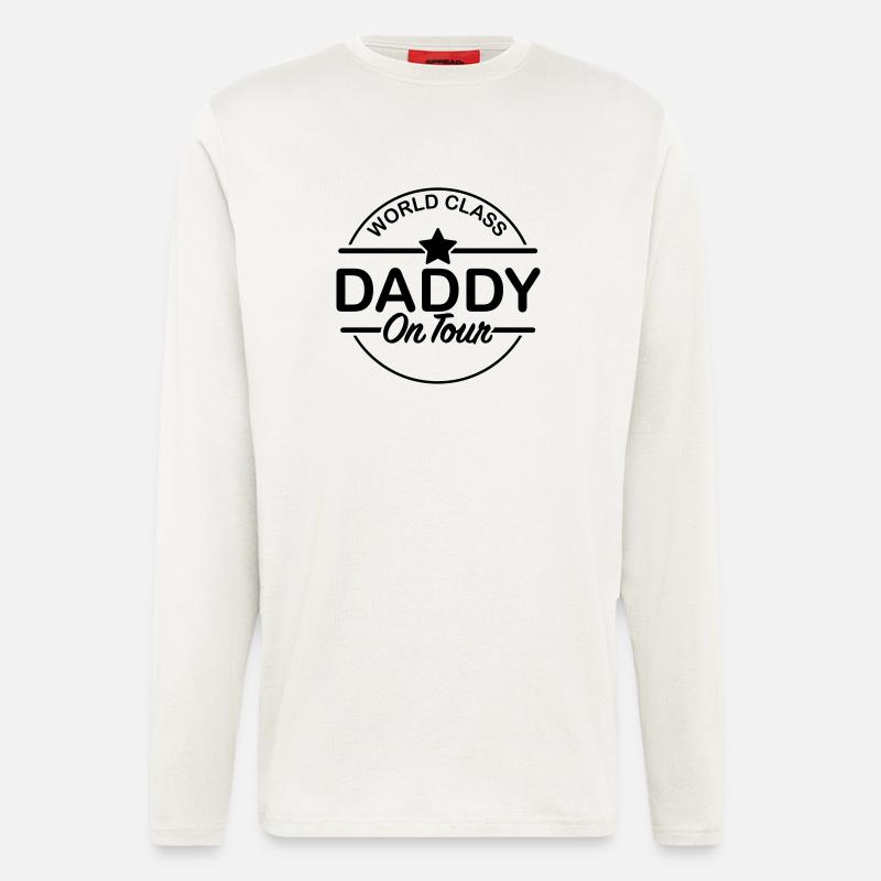 world_class_daddy_on_tour_f1 - Langarmshirt - made by SPREAD  - OFF WHITE