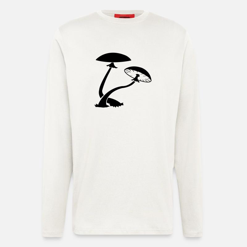 pilze_01 - Langarmshirt - made by SPREAD  - OFF WHITE
