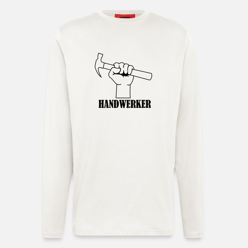 handwerker_01 - Langarmshirt - made by SPREAD  - OFF WHITE