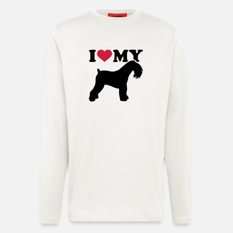 Kerry Blue Terrier - Longsleeve - made by SPREAD  - OFF WHITE