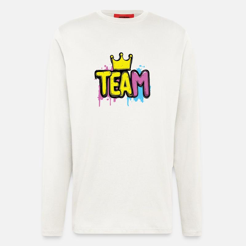 Team Bunt Krone - Langarmshirt - made by SPREAD  - OFF WHITE