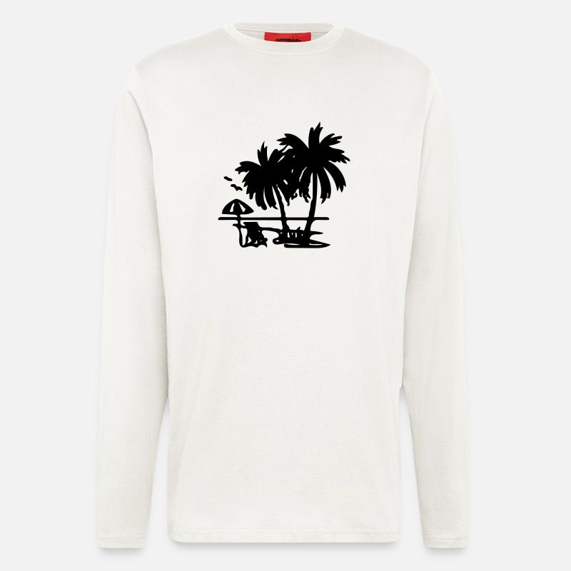 Palm tree - Longsleeve - made by SPREAD  - OFF WHITE