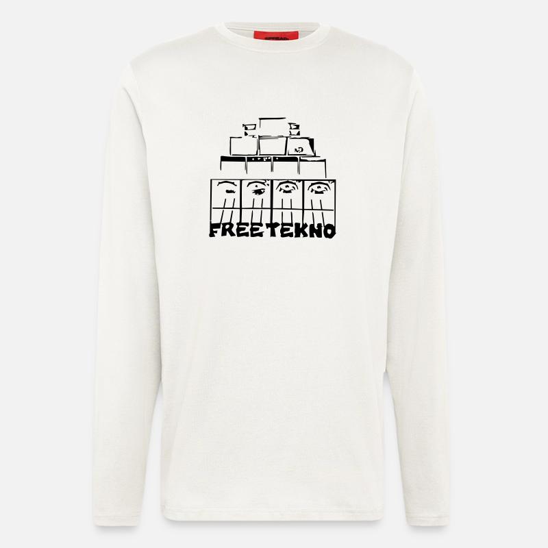 FREE TEKNO SOUND SYSTEM - Langarmshirt - made by SPREAD  - OFF WHITE